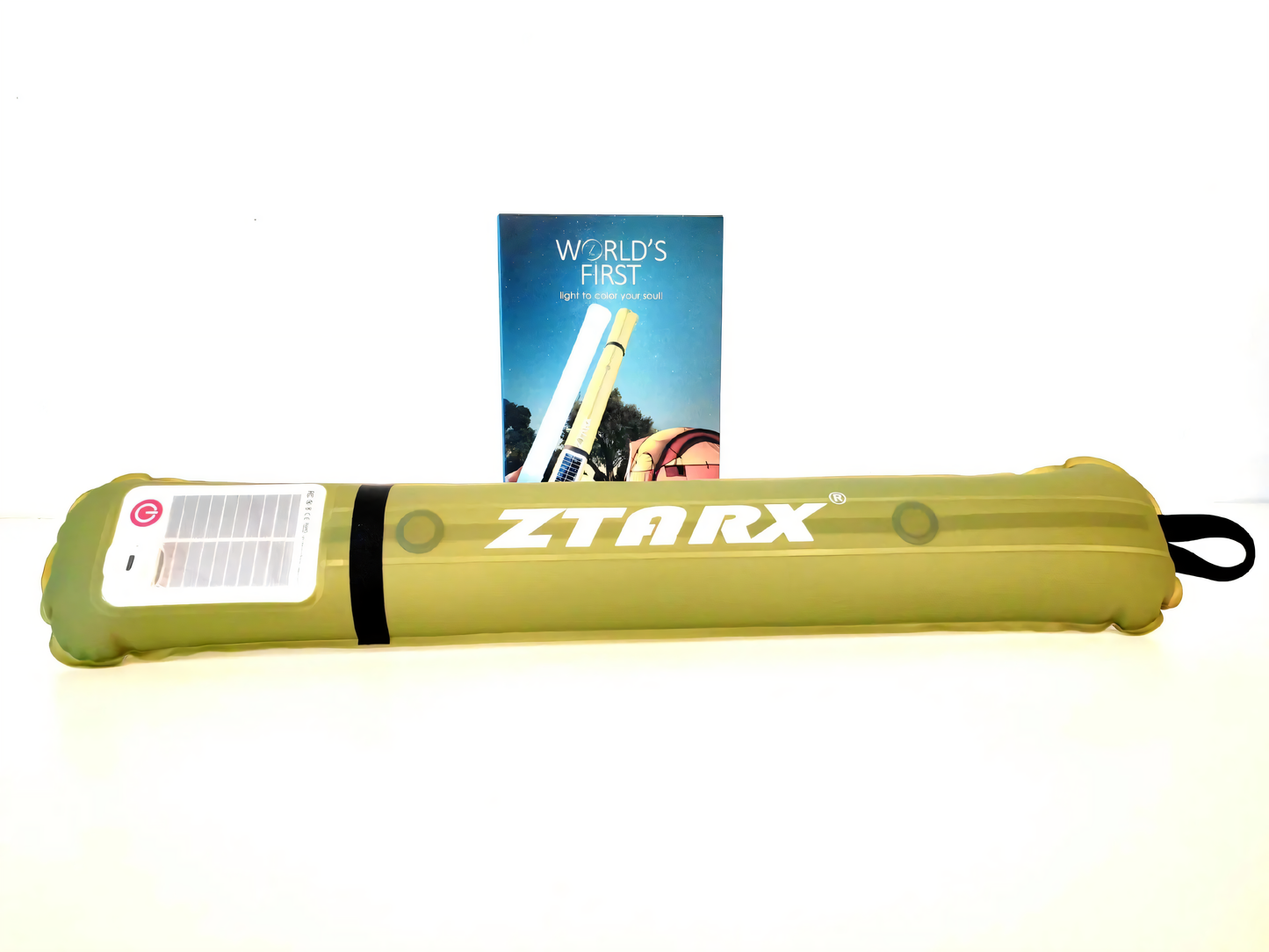 Lumière de camping solaire portable - IPX7 imperméable, gonflable et pliable, batterie de 2000mAh pour la tente, la piscine et la fête (60-86 cm)