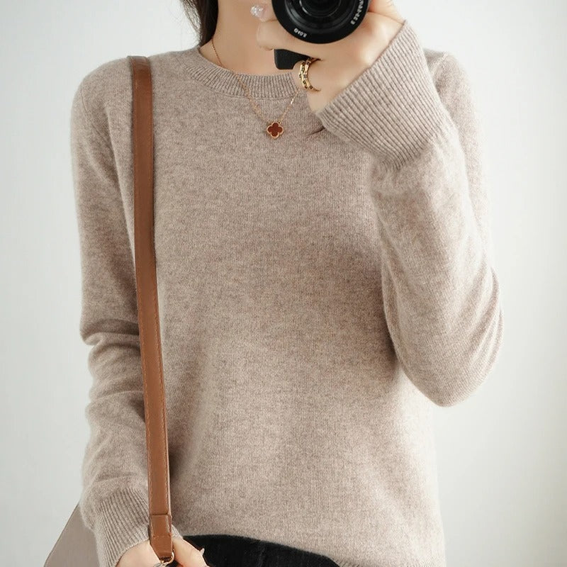 Pull-cou en laine pure en laine pure