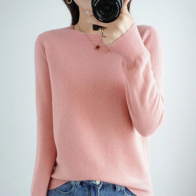 Pull-cou en laine pure en laine pure