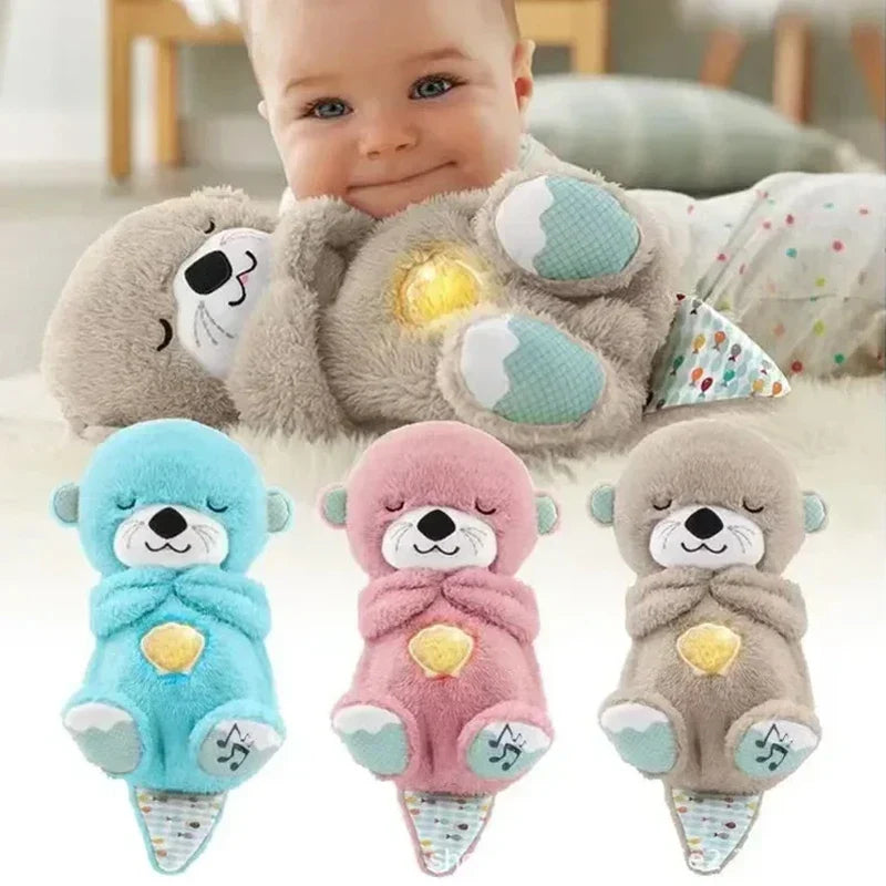 Adorable plush koala toy holding a festive pumpkin with a glowing face, designed to add charm and warmth to any holiday or celebration setting.