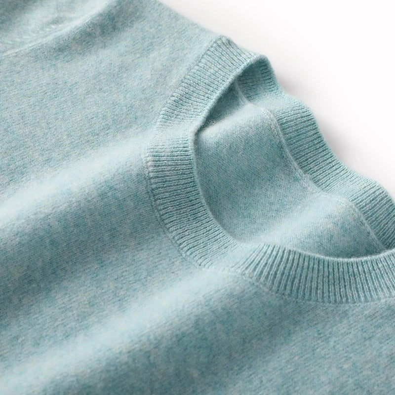 Pull-cou en laine pure en laine pure