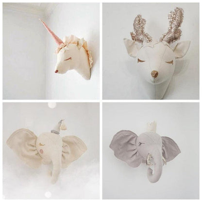 A decorative elephant wall hanging with an elegant design, featuring detailed craftsmanship and a whimsical touch, perfect for nurseries, kids' rooms, or as unique home decor.