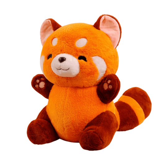 A plush toy featuring an adorable animal design, shown in two sizes, with a soft, huggable texture. Perfect as a cuddly companion for kids or a thoughtful gift for any occasion.