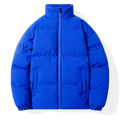 Men's Casual Oversized Stand Collar Winter Puffer Jacket