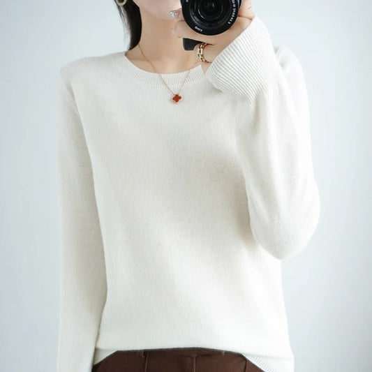 Pull-cou en laine pure en laine pure