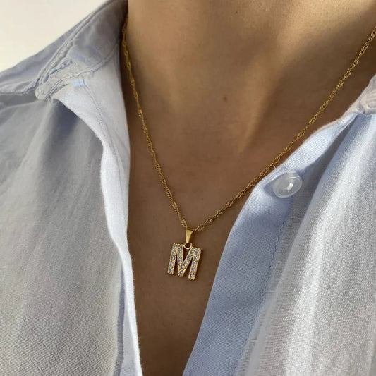 Amelia | Women's Personalized Initial Necklace | Sparkling Elegance Necklace
