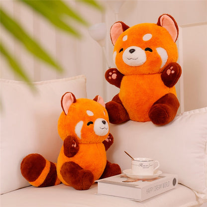 A plush toy featuring an adorable animal design, shown in two sizes, with a soft, huggable texture. Perfect as a cuddly companion for kids or a thoughtful gift for any occasion.