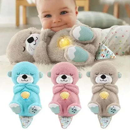 Adorable plush koala toy holding a festive pumpkin with a glowing face, designed to add charm and warmth to any holiday or celebration setting.