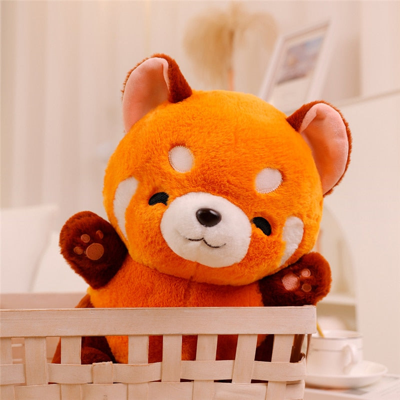 A plush toy featuring an adorable animal design, shown in two sizes, with a soft, huggable texture. Perfect as a cuddly companion for kids or a thoughtful gift for any occasion.