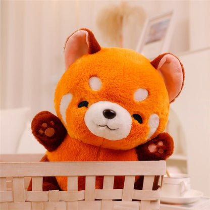A plush toy featuring an adorable animal design, shown in two sizes, with a soft, huggable texture. Perfect as a cuddly companion for kids or a thoughtful gift for any occasion.