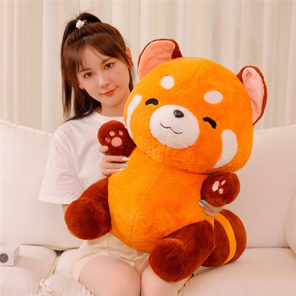 A plush toy featuring an adorable animal design, shown in two sizes, with a soft, huggable texture. Perfect as a cuddly companion for kids or a thoughtful gift for any occasion.