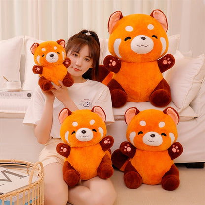 A plush toy featuring an adorable animal design, shown in two sizes, with a soft, huggable texture. Perfect as a cuddly companion for kids or a thoughtful gift for any occasion.