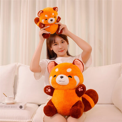 A plush toy featuring an adorable animal design, shown in two sizes, with a soft, huggable texture. Perfect as a cuddly companion for kids or a thoughtful gift for any occasion.