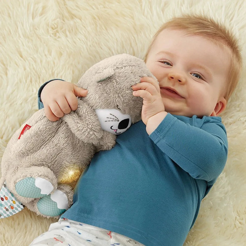 Adorable plush koala toy holding a festive pumpkin with a glowing face, designed to add charm and warmth to any holiday or celebration setting.