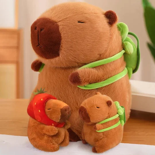Adorable plush toy set featuring a larger figure with two smaller companions, designed for comfort, play, and gifting.