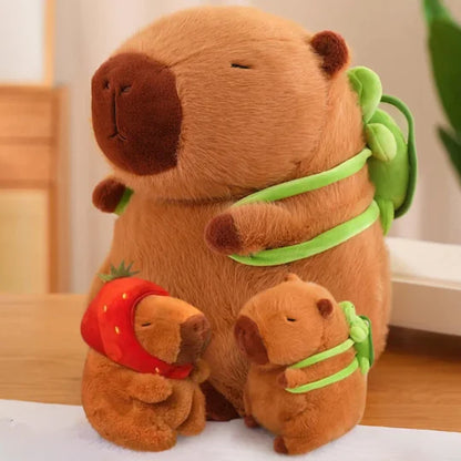 Adorable plush toy set featuring a larger figure with two smaller companions, designed for comfort, play, and gifting.